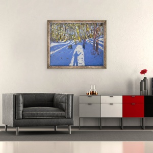 Tablou inramat - Andrew Macara - Winter Elvaston Castle, 50 x 60 cm - Img 2