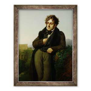 Tablou inramat - Anne Louis Girodet de Roucy-Trioson - Portretul lui Francois Rene 1768-1848 Viconte de Chateaubriand, 70 x 90 cm