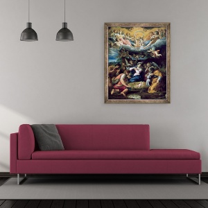 Tablou inramat - Annibale Carracci - Nasterea Domnului, 70 x 85 cm - Img 2