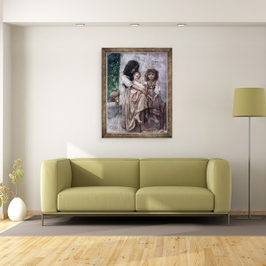 Tablou inramat - Antoine Auguste Ernest Herbert - Fetele tinere ale lui Ischia, 60 x 80 cm - Img 2