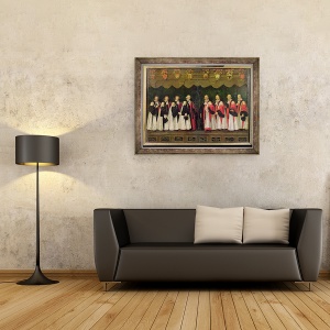 Tablou inramat - Antoine Durand - Aldermen din 1644-45, 60 x 80 cm - Img 2