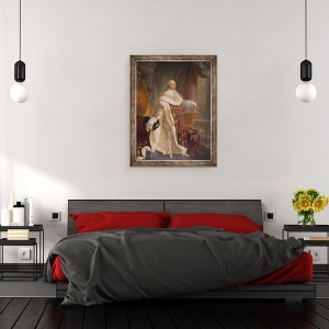 Tablou inramat - Antoine Francois Callet - Ludovic al XVI-lea 1754-93, detaliu I, 70 x 90 cm - Img 3
