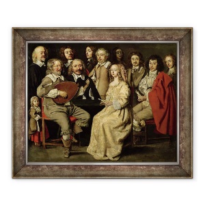 Tablou inramat - Antoine Le Nain - Reuniunea muzicala, 50 x 60 cm