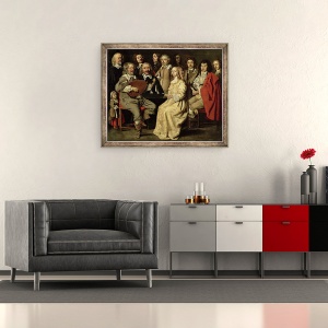 Tablou inramat - Antoine Le Nain - Reuniunea muzicala, 50 x 60 cm - Img 2