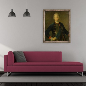 Tablou inramat - Antoine Pesne - Printul Mostenitor Frederic II, c.1728, 50 x 60 cm - Img 2