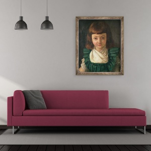 Tablou inramat - Antoine Vestier - Portret De Ludovic al XVII-lea 1785-95 ca un copil, 50 x 60 cm - Img 2