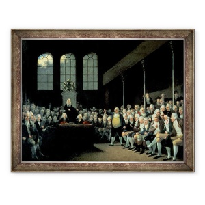 Tablou inramat - Anton Hickel - Charles James Fox 1749-1806 Adresandu-se Camerei Comunelor in timpul Ministerului Pitt, 70 x 90 cm