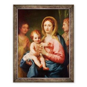 Tablou inramat - Anton Raphael Mengs - Madonna si copilul cu doi ingeri, 70 x 90 cm