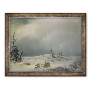 Tablou inramat - Antonio Morghen - Napoleon la Berezina, 60 x 80 cm