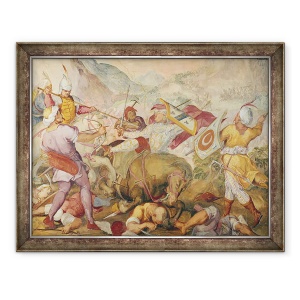 Tablou inramat - Antonio Vassilacchi - Lupta intre venetieni si turci, 60 x 80 cm