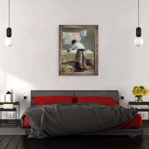 Tablou inramat - Armand-Desire Gautier - Femeie de calcat, 70 x 90 cm - Img 3