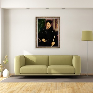 Tablou inramat - Arnold von Brounckhorst - Portretul lui William Cecil, 60 x 80 cm - Img 2