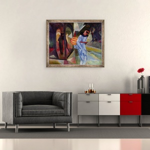Tablou inramat - August Macke - Pierrot, 50 x 60 cm - Img 2