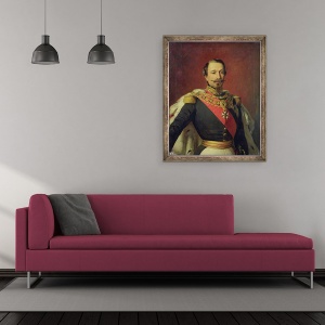 Tablou inramat - Auguste Boulard - Portretul imparatului Ludovic Napoleon al III-lea, 50 x 60 cm - Img 2