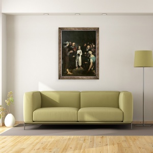 Tablou inramat - Auguste Theodule Ribot - Isus cu doctorii, 60 x 80 cm - Img 2
