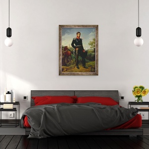 Tablou inramat - Baron Gerard, Francois Pascal Simon - Frederic Wilhelm III 1770-1840 Regele Prusiei, 70 x 90 cm - Img 3