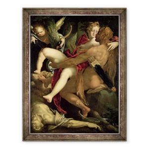Tablou inramat - Bartholomaeus Spranger - Hercule, Deianeira si centaurul Nessus, 70 x 90 cm