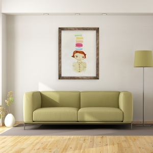 Tablou inramat - Bella Larsson - Macaroon Fata, 60 x 80 cm - Img 2