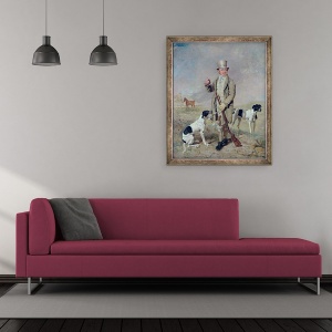 Tablou inramat - Benjamin Marshall - Richard Prince, cu Damon, 50 x 60 cm - Img 2