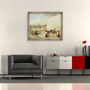 Tablou inramat - Benjamin West - Locul de scaldat de la Ramsgate, 50 x 60 cm - Img 2