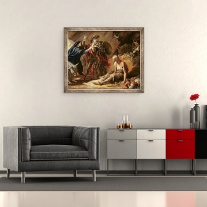 Tablou inramat - Benjamin West - Pestera Disperarii, 50 x 60 cm - Img 2