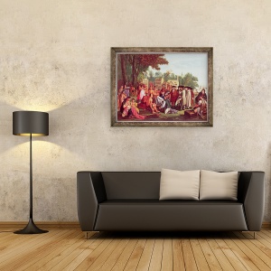 Tablou inramat - Benjamin West - Tratatul lui William Penn cu indienii in 1683, 60 x 80 cm - Img 2