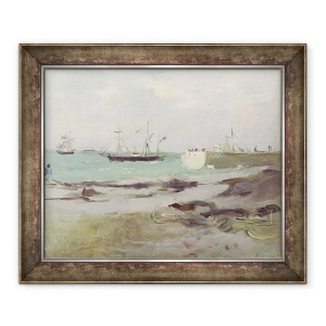 Tablou inramat - Berthe Morisot - Intrarea in portul Boulogne, 50 x 60 cm
