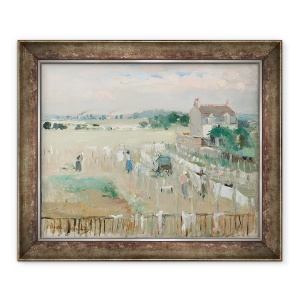 Tablou inramat - Berthe Morisot - Suspendarea rufelor la uscat, 50 x 60 cm