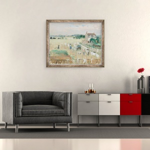 Tablou inramat - Berthe Morisot - Suspendarea rufelor la uscat, 50 x 60 cm - Img 2