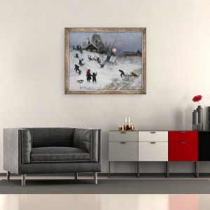 Tablou inramat - Bruno Andreas Liljefors - Saniu, 50 x 60 cm - Img 2