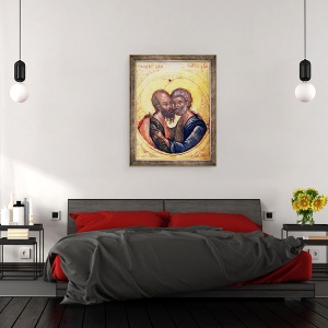 Tablou inramat - Byzantine - Icoana SS. Petru si Pavel, 70 x 90 cm - Img 3