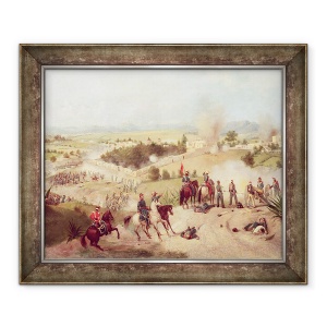 Tablou inramat - C. Escalante - Batalia de la Molino del Rey, 70 x 85 cm