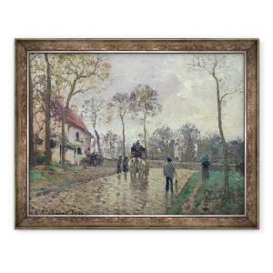 Tablou inramat - Camille Pissarro - Antrenorul catre Louveciennes, 70 x 90 cm