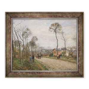 Tablou inramat - Camille Pissarro - Drumul de la Louveciennes, 50 x 60 cm