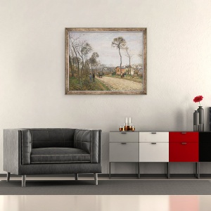 Tablou inramat - Camille Pissarro - Drumul de la Louveciennes, 50 x 60 cm - Img 2