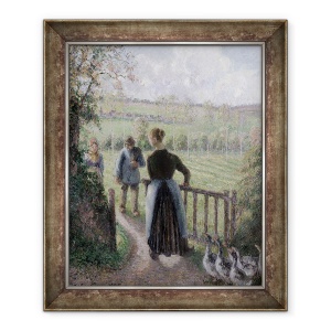 Tablou inramat - Camille Pissarro - Femeia cu gaste, 70 x 85 cm
