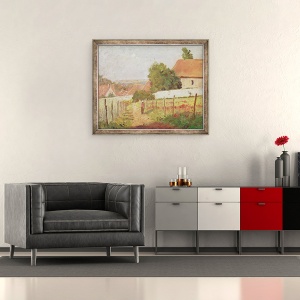Tablou inramat - Camille Pissarro - Peisajul ile-de-France, 50 x 60 cm - Img 2