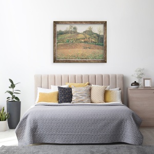Tablou inramat - Camille Pissarro - Pluguri, 70 x 90 cm - Img 3