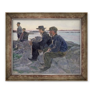 Tablou inramat - Carl Wilhelm Wilhelmson - Pe stanci la Fiskebackskil, 70 x 85 cm