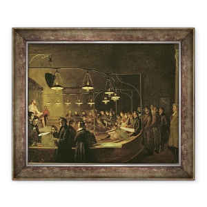 Tablou inramat - Carle Felice Biscaria - Lectia de anatomie, 70 x 85 cm