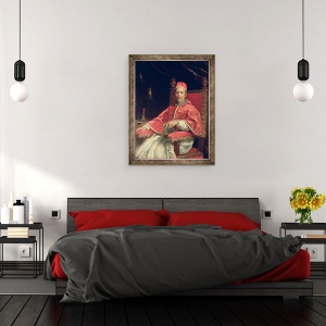 Tablou inramat - Carlo Maratta - Portretul Papei Clement IX 1600-69, 70 x 90 cm - Img 3