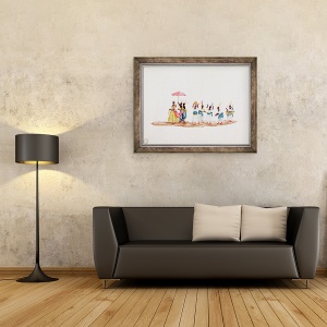 Tablou inramat - Carlos Juliao - Regina si apartamentul ei, 60 x 80 cm - Img 2