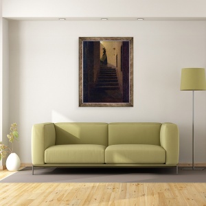 Tablou inramat - Caspar David Friedrich - Caroline pe scari, 60 x 80 cm - Img 2