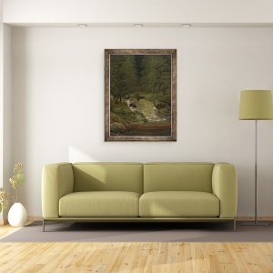 Tablou inramat - Caspar David Friedrich - Evergreens de cascada, 60 x 80 cm - Img 2