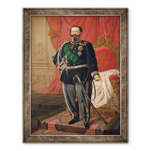 Tablou inramat - Cesare Campini - Portretul lui Victor Emmanuel al II-lea al Italiei, 70 x 90 cm