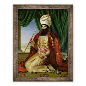 Tablou inramat - Cesarine Davin - Portretul lui Asker-Khan, Ambasadorul Persiei, la Paris in 1808, 60 x 80 cm