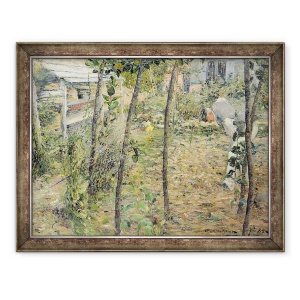 Tablou inramat - Charles Angrand - in gradina, 70 x 90 cm