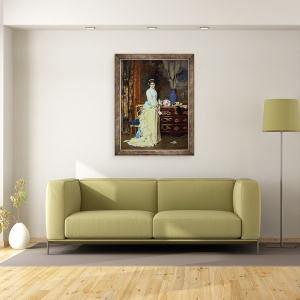 Tablou inramat - Charles Baugniet - Indecizie, 60 x 80 cm - Img 2