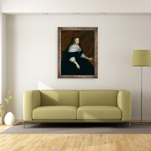 Tablou inramat - Charles Beaubrun - Portret De Anne De Austria 1601-66, 60 x 80 cm - Img 2