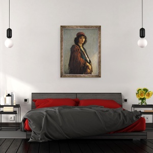 Tablou inramat - Charles Landelle - Tanar sarb boem, 70 x 90 cm - Img 3
